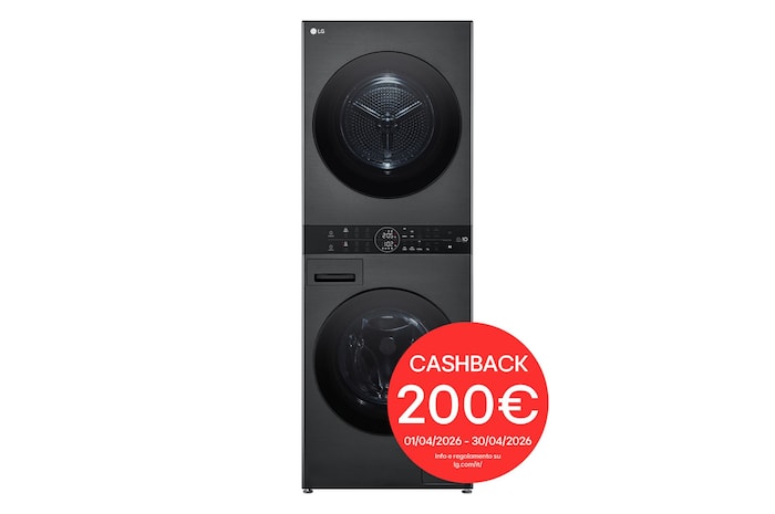 Immagine frontale colonna bucato WT1210BBF con bollo cashback